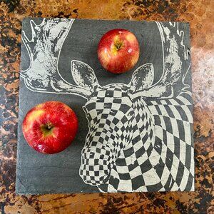 Beautiful MacKenzie-Childs Moose Slate Serving Board NWT